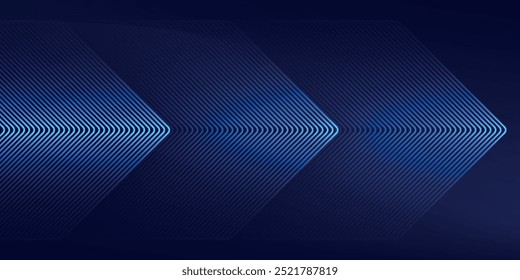 Futuristic abstract background with overlap layer. Modern geometric shapes lines design elements. Glowing blue lines.