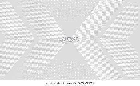 Futuristic abstract background with overlap layer. Future technology concept. Modern geometric shapes lines design elements. Glowing white lines.