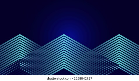 Futuristic abstract background with overlap layer. Future technology concept. Modern geometric shapes lines design elements. Glowing blue lines background.