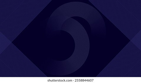 Futuristic abstract background with overlap layer. Future technology concept. Modern geometric shapes lines design elements. Glowing blue lines.
