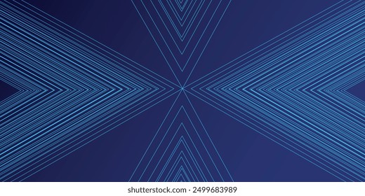 Futuristic abstract background with overlapping layers. Modern geometric shape line design elements. Glowing blue lines. vector.
