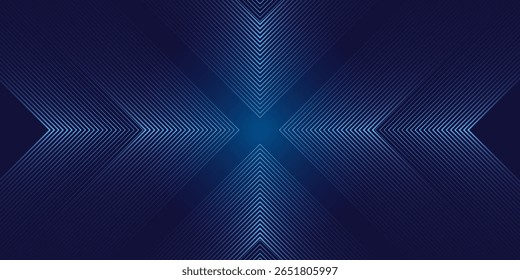 Fondo abstracto futurista con capas superpuestas. Concepto de tecnología del futuro. Elementos de diseño de línea geométrica moderna. Líneas azules brillantes. Ilustración vectorial.  EPS 10