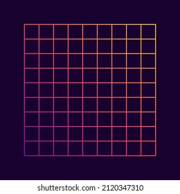 Futuristic Abstract Background of Retro 80s, 90s Style. Glitch Effect. Geometric Neon Grid Pattern. Retrowave, Synthwave, Vaporwave Background. Abstract Modern Design. Isolated Vector Illustration.