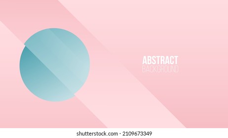 Futuristic abstract background with round sphere. Banner with soft color gradient geometric split shape. Vector illustration.
