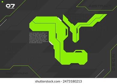 Futuristic Abstract Background with Sci-fi Geometric Shape for Technology Design