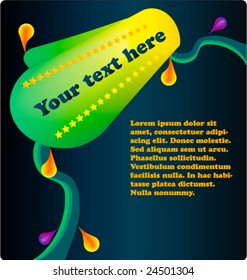 Futuristic abstract background with space for text. Vector.