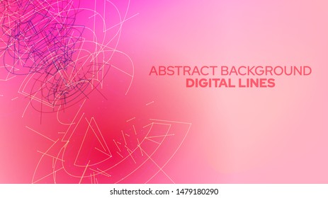 Futuristic abstract background. Vector digital concept. Geometric color design. 3d technology illustration.