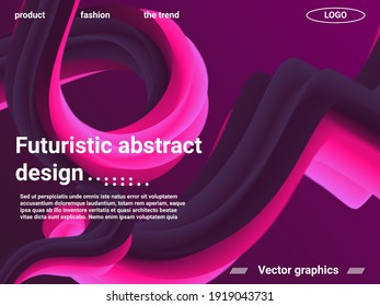 Futuristic abstract background. Abstract wave liquid shape. Website concept. Modern graphic texture. Vector 3d illustration.