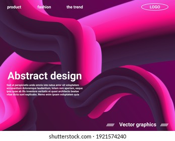 Futuristic abstract background. Abstract wave liquid shape. Website concept. Modern graphic texture. Vector 3d illustration.