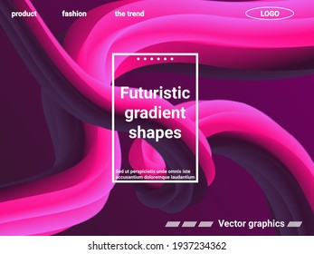 Futuristic abstract background. Abstract wave liquid shape. Website concept. Modern graphic texture. Vector 3d illustration.