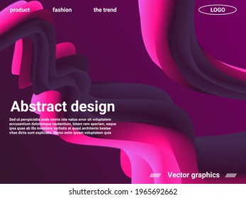 Futuristic abstract background. Abstract wave liquid shape. Website concept. Modern graphic texture. Vector 3d illustration.
