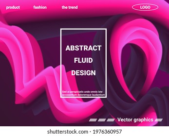 Futuristic abstract background. Abstract wave liquid shape. Website concept. Modern graphic texture. Vector 3d illustration.