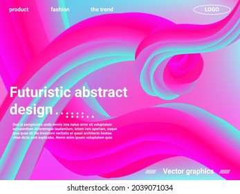 Futuristic abstract background. Abstract wave liquid shape. Futuristic concept.  Modern graphic texture. Vector 3d illustration.