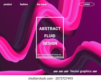 Futuristic abstract background. Abstract wave liquid shape. Website concept. Modern graphic texture. Vector 3d illustration.