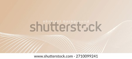 Futuristic abstract background with white dot waves for creative graphic design. Soft gradients. Vector illustration.