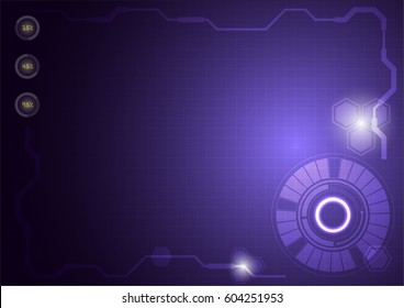 Futuristic and abstract background,Head up display concept.Vector EPS 10 illustration.
