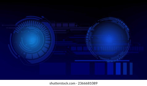 Futuristische Abstrakte, blauer Hintergrund