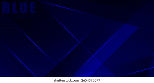 Futuristic abstract blue geometric background with glowing lines and overlapping transparent shapes. Modern digital design perfect for technology, business, and innovation concepts. eps 10