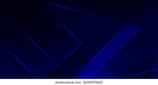 Futuristic abstract blue geometric background with glowing lines and overlapping transparent shapes. Modern digital design perfect for technology, business, and innovation concepts. eps 10