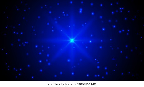 Futuristisch abstrakter blauer heller Hintergrund mit Funkeln