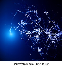 Futuristic Abstract Blue Modern Lines Background | Vector Illustration