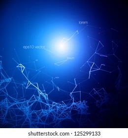 Futuristic Abstract Blue Modern Lines Background | Vector Illustration