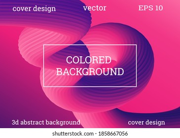 Futuristic abstract bright volumetric background. Body waves, cords. Creative modern background. Cover design, wallpaper, background. VectorEPS.