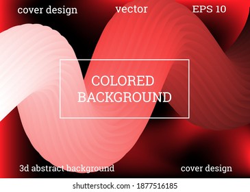 Futuristic abstract bright volumetric background. Body waves, cords. Creative modern background. Cover design, wallpaper, background. VectorEPS.