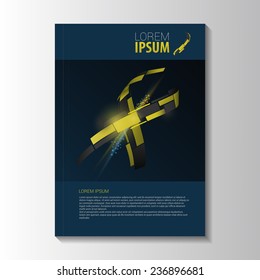 Futuristic abstract brochure template. Vector illustration
