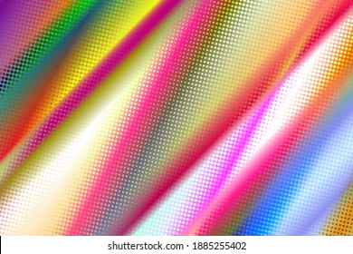 Futuristic abstract colorful geometric background. Creative illustration in halftone style with rainbow gradient. Pattern for wallpaper, web page, banner.