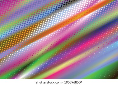 Futuristic abstract colorful geometric background. Creative illustration in halftone style with rainbow gradient. Pattern for wallpaper, web page, banner.