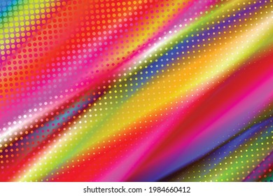 Fondo geométrico colorido abstracto futurista. Ilustración creativa de estilo medio-tono con gradiente arco iris. Patrón de fondo de pantalla, página web, banner.