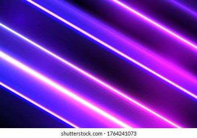 Futuristic abstract colorful vector background with Glowing electric bright neon lines . Neon glowing lines, magic energy space light concept, abstract background wallpaper design, vector illustration