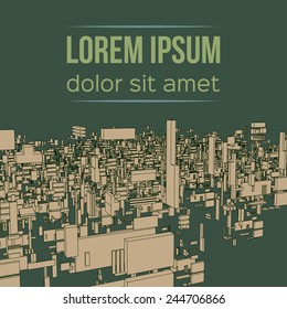 Futuristic abstract composition. Vector design.