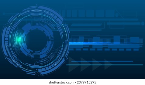 Futuristic Abstract dark blue background wallpaper with glowing lines and shapes