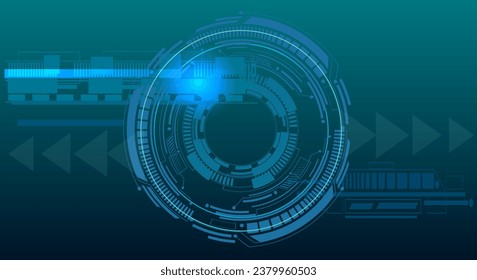 Futuristic Abstract dark blue background wallpaper with glowing lines and shapes