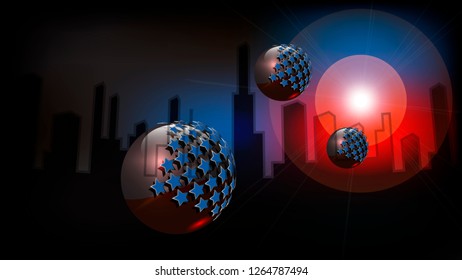 Futuristic abstract dark colorful background. vector image