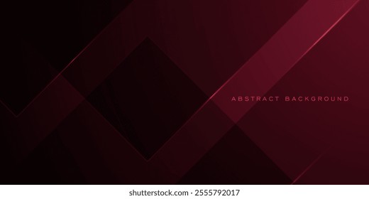 Futuristic abstract dark red gradient illustration background with 3d look and simple line pattern. Cool design and luxury. Eps10 vector