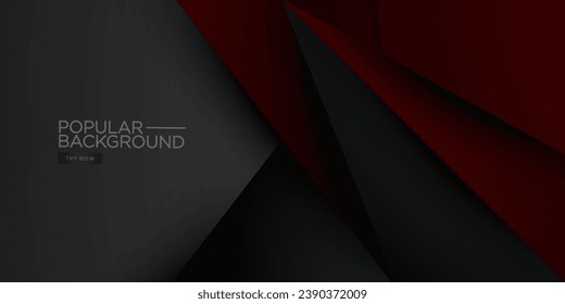 Futuristic abstract dark red and gray background. Triangle overlap on dark color geometric design. Modern overlap papercut background vector illustration. Eps10 vector