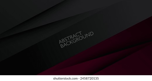 Futuristic abstract dark red and gray background. Triangle overlap on dark color geometric design. Modern overlap papercut background vector illustration. Eps10 vector
