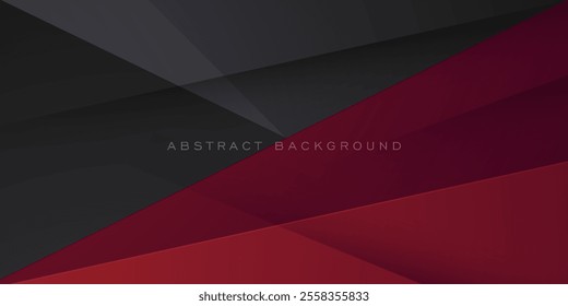 Futuristic abstract dark red and gray background. Overlap on dark color geometric pattern design. Modern overlap papercut background illustration. Eps10 vector