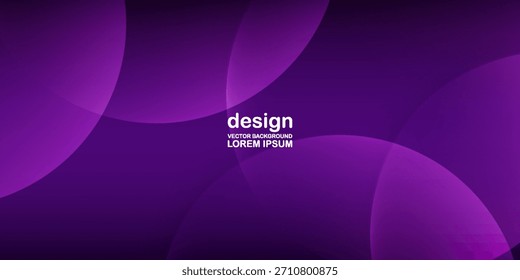 Futuristischer abstrakter Hintergrund tiefvioletter überlappender Kreise. Anzug für Banner, Web, Broschüre, Broschüre und Präsentation