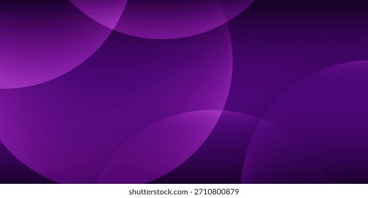 Futuristic Abstract Deep Purple Overlapping Circles Background. Futuristic Technology Concept