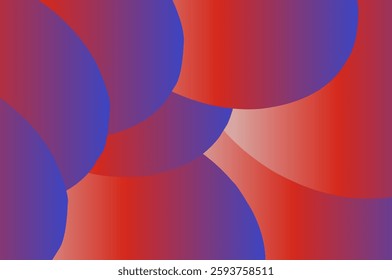 Futuristic abstract design in red and purple with a gradient effect and smooth texture gives an aesthetic impression.