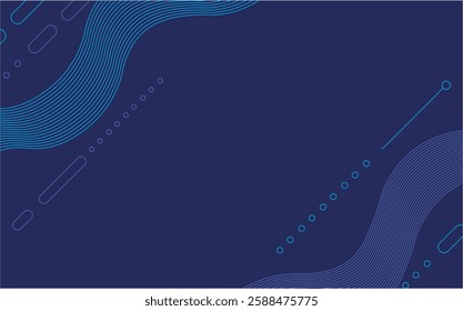 Futuristic, abstract digital background wavy, geometric elements, blue. Modern AI vector for tech-themed wallpapers, UI design, presentations, websites, computer technology, machine learning. Vector 