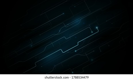 Fondo de la tecnología de conexión de circuito electrónico de resumen futurista. Computadora de alta tecnología con ciencia y tecnología. Ilustración vectorial