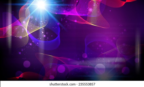 Futuristic abstract fantasy glowing background. Vector illustration.
