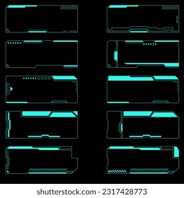 futuristic abstract frame set modern hud interface.