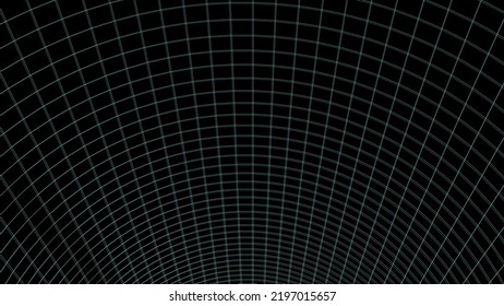 Futuristic Abstract Frame Wormhole. 3D Hole Grid Background. For Website And Banner Design. Big Data Visualization. Vector Illustration.