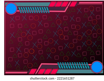 Futuristic abstract gaming banner design template with technology concept. Vector illustration for business corporate promotion, game header social media, live streaming background